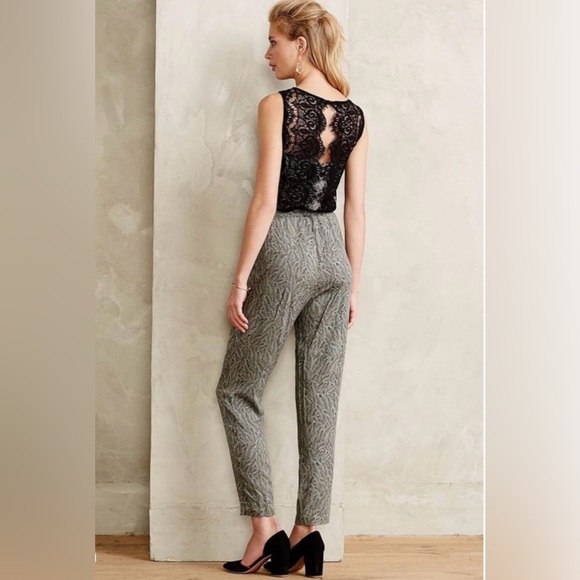🖤✨Anthropologie Elevenses Lace Medley Jumpsuit Size 12 - Picture 2 of 10
